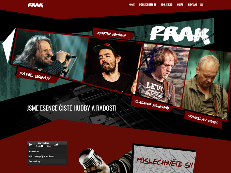 Web rockové skupiny PRAK